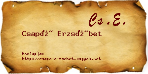 Csapó Erzsébet névjegykártya
